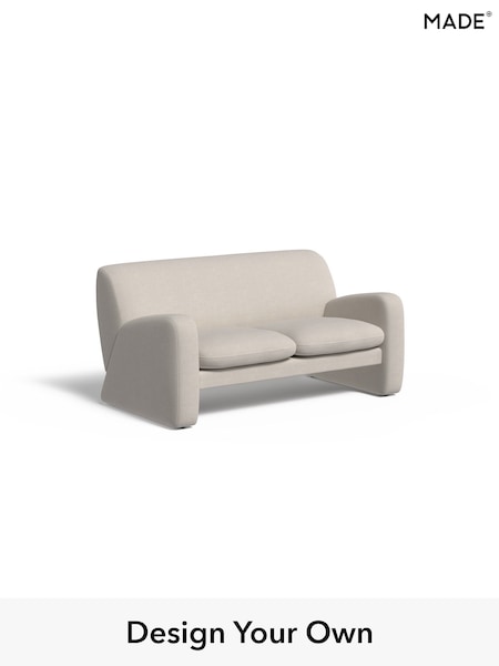 Textured Woven/Silver Grey Romana By Made (W46384) | £1,075