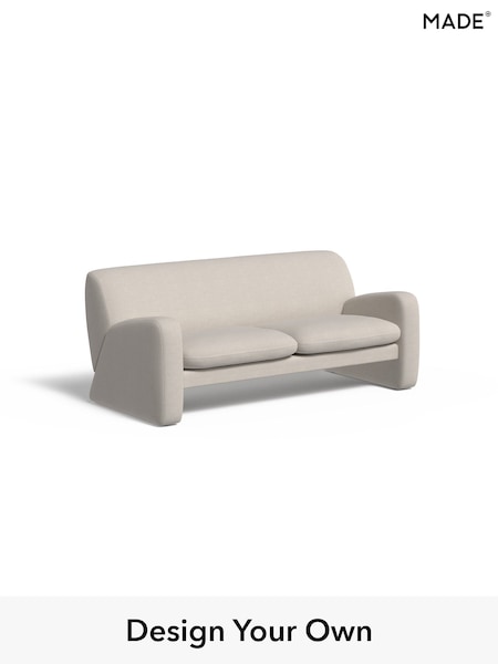 Textured Woven/Silver Grey Romana By Made (W46384) | £1,175