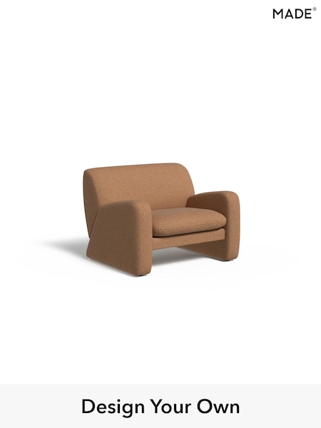 Textured Woven/Burnt Orange Romana By Made (W46385) | £850