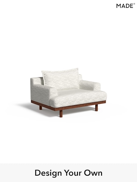 Textured Wave Boucle/Soft White Turin By Made (W46389) | £899