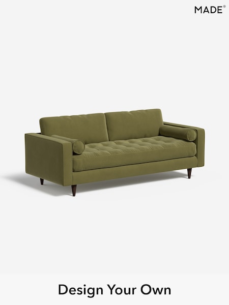 Matt Velvet Easy Clean/Fern Green Scott By Made (W46427) | £1,099