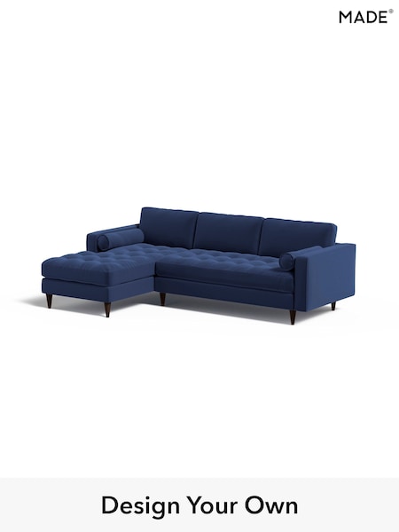 Matt Velvet Easy Clean/Navy Blue Scott By Made (W46428) | £1,775