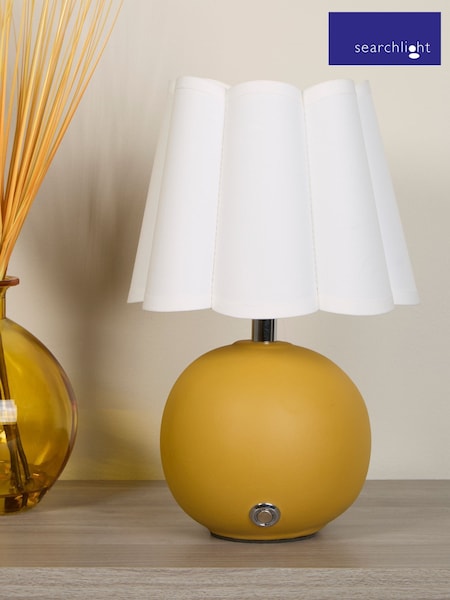 Searchlight Mustard and Chrome Libby Table Lamp (W46473) | £45