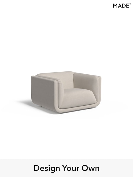 Textured Woven/Silver Grey Jadis By Made (W46489) | £1,025