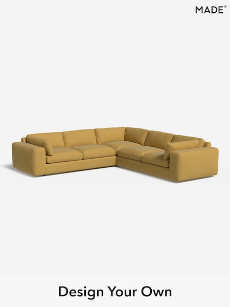 Textured Woven/Warm Ochre Alec By Made (W46506) | £2,975