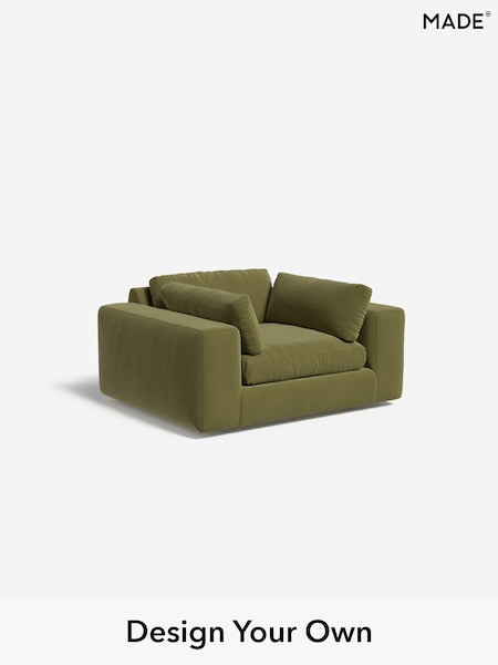 Matt Velvet Easy Clean/Fern Green Alec By Made (W46540) | £950