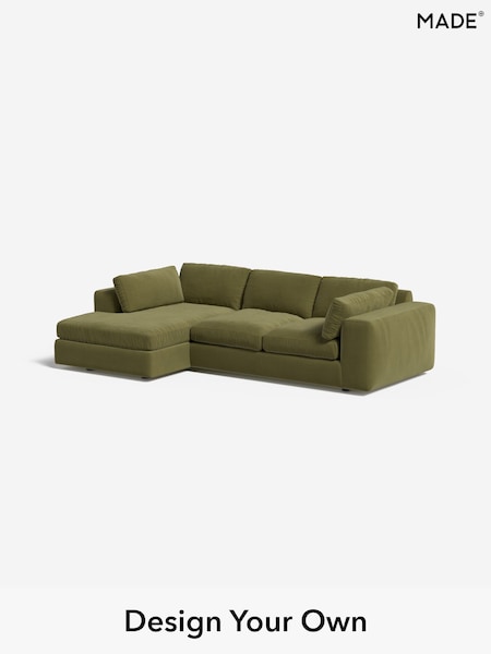 Matt Velvet Easy Clean/Fern Green Alec By Made (W46540) | £1,999