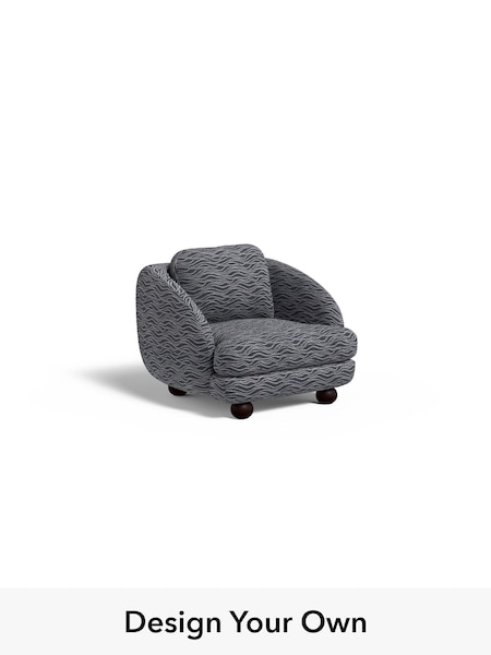Textured Wave Boucle/Dark Ink Blue Madris By Made (W46585) | £999