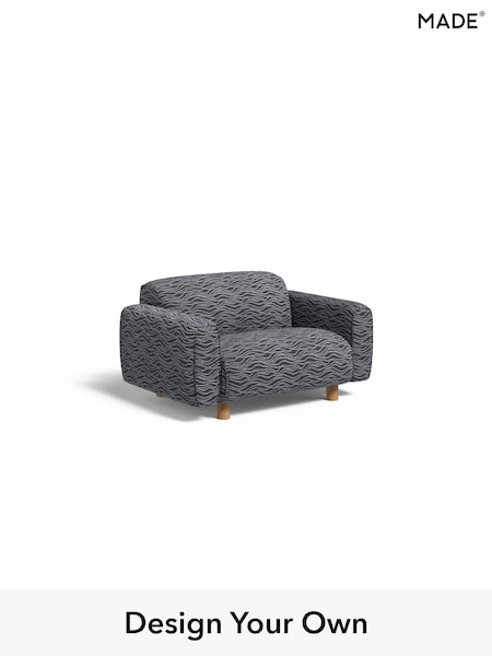 Textured Wave Boucle/Dark Ink Blue Diego By Made (W46594) | £850