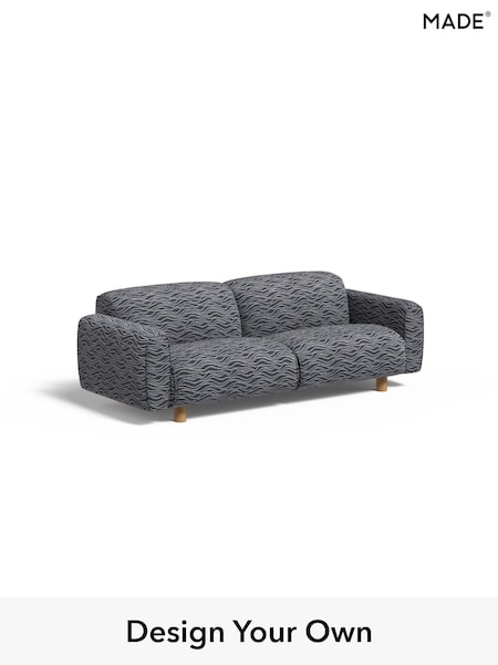Textured Wave Boucle/Dark Ink Blue Diego By Made (W46594) | £1,125