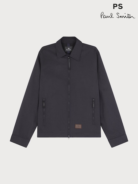 PS Paul Smith Regular-Fit Logo Harrington Black Jacket (W46624) | £250