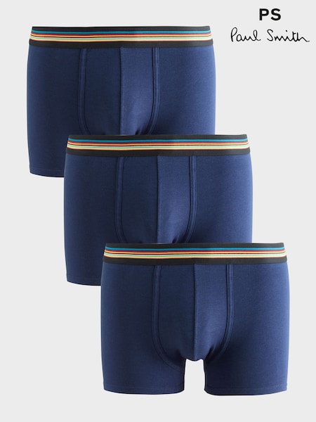 PS Paul Smith Blue Stripe Detail Boxers 3 Pack (W46630) | £42