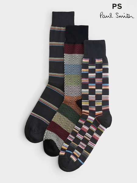 PS Paul Smith Patterned Socks 3 Pack (W46634) | £70