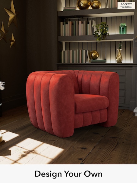 Luxe Kneedlecord Velvet/Burnt Sienna Orange The Bowie By Rockett St George (W46665) | £799
