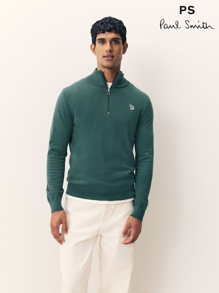 PS Paul Smith Quarter Zip Logo Jumper (W46690) | £145