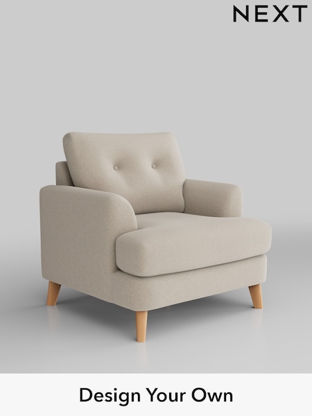 Tweedy Blend Easy Clean/Oyster Parker Buttoned Back (W46728) | £825