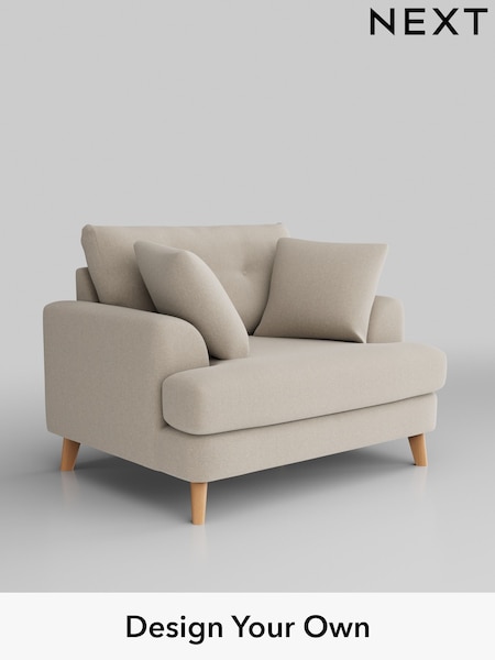 Tweedy Blend Easy Clean/Oyster Parker Buttoned Back (W46728) | £925
