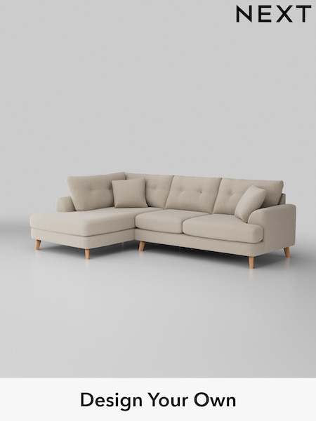 Tweedy Blend Easy Clean/Oyster Parker Buttoned Back (W46728) | £2,175