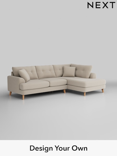 Tweedy Blend Easy Clean/Oyster Parker Buttoned Back (W46728) | £2,175