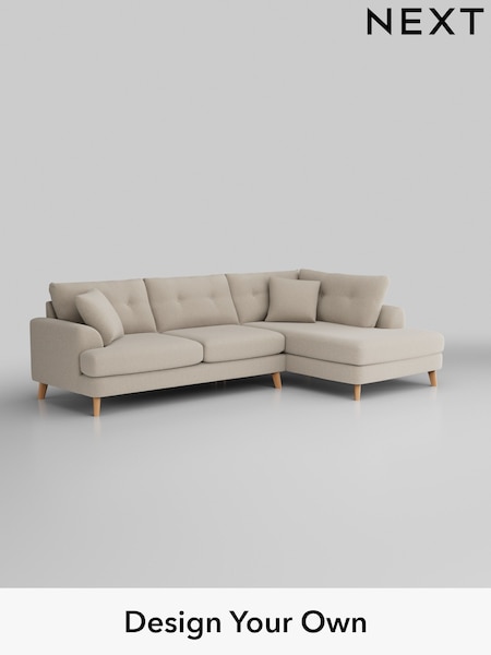 Tweedy Blend Easy Clean/Oyster Parker Buttoned Back (W46728) | £2,275