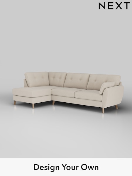 Tweedy Blend Easy Clean/Oyster Wilson Buttoned Back (W46732) | £1,650