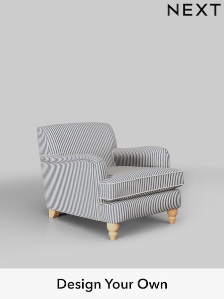 Chenille Stripe/Slate Blue Lilly Ii (W46751) | £650