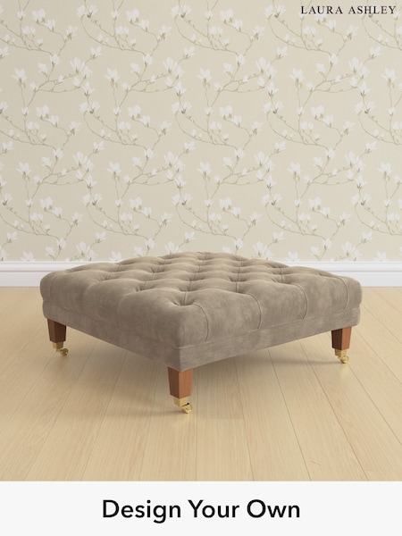 Alwyn Velvet/Truffle Natural Chatsworth Button Back By Laura Ashley (W46783) | £600