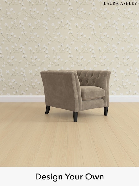 Alwyn Velvet/Truffle Natural Chatsworth Button Back By Laura Ashley (W46783) | £1,000
