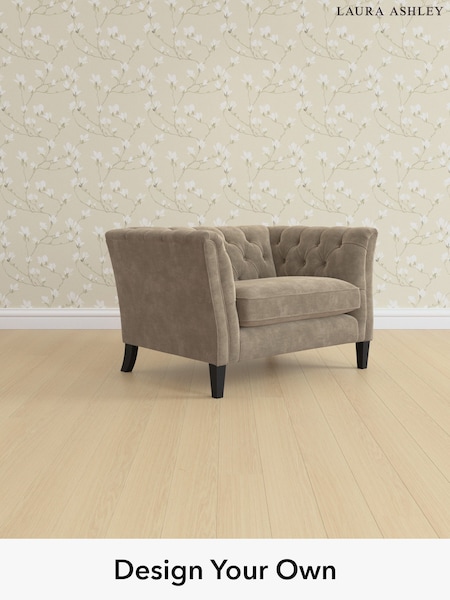 Alwyn Velvet/Truffle Natural Chatsworth Button Back By Laura Ashley (W46783) | £1,100