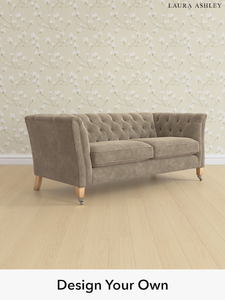 Alwyn Velvet/Truffle Natural Chatsworth Button Back By Laura Ashley (W46783) | £1,425