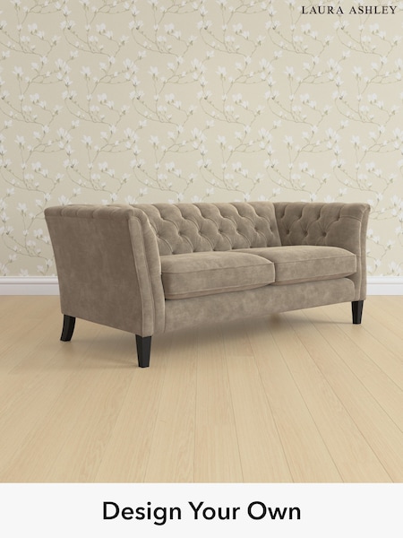 Alwyn Velvet/Truffle Natural Chatsworth Button Back By Laura Ashley (W46783) | £1,425