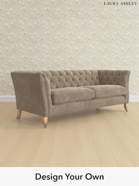 Alwyn Velvet/Truffle Natural Chatsworth Button Back By Laura Ashley (W46783) | £1,525