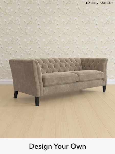 Alwyn Velvet/Truffle Natural Chatsworth Button Back By Laura Ashley (W46783) | £1,525