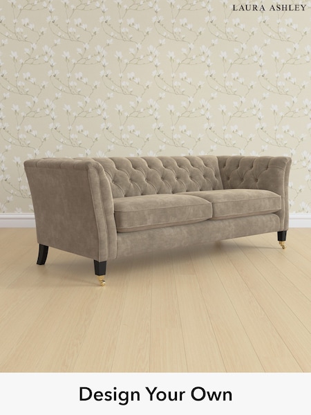 Alwyn Velvet/Truffle Natural Chatsworth Button Back By Laura Ashley (W46783) | £1,525