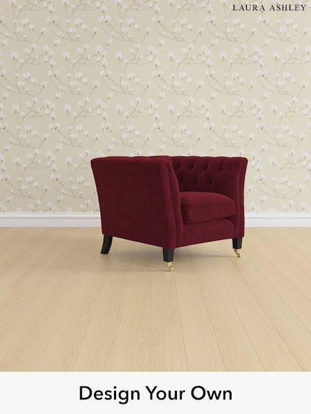Alwyn Velvet/Burgundy Red Chatsworth Button Back By Laura Ashley (W46786) | £1,000