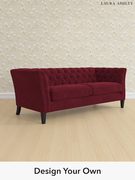 Alwyn Velvet/Burgundy Red Chatsworth Button Back By Laura Ashley (W46786) | £1,525