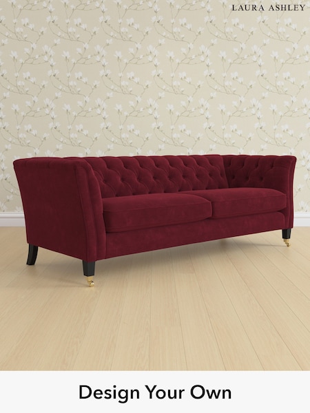 Alwyn Velvet/Burgundy Red Chatsworth Button Back By Laura Ashley (W46786) | £1,625
