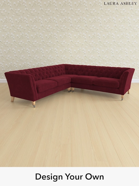 Alwyn Velvet/Burgundy Red Chatsworth Button Back By Laura Ashley (W46786) | £2,950