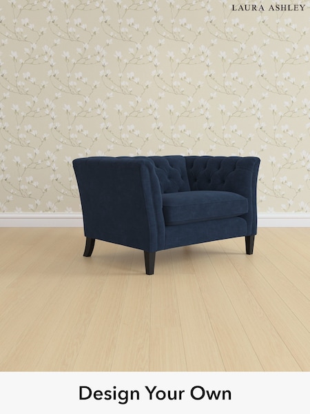 Alwyn Velvet/Midnight Navy Chatsworth Button Back By Laura Ashley (W46793) | £1,100