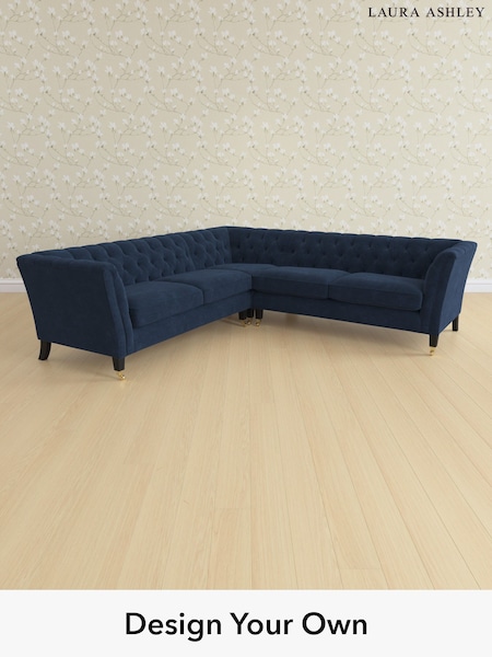 Alwyn Velvet/Midnight Navy Chatsworth Button Back By Laura Ashley (W46793) | £2,950