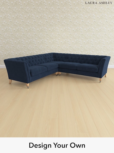 Alwyn Velvet/Midnight Navy Chatsworth Button Back By Laura Ashley (W46793) | £2,950