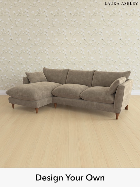 Alwyn Velvet/Truffle Natural Casterton By Laura Ashley (W46794) | £2,175