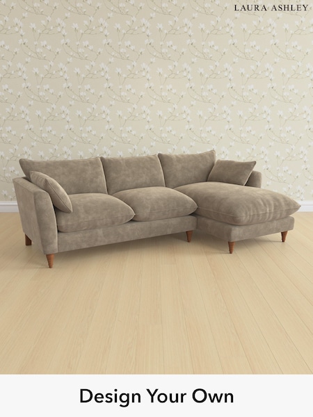 Alwyn Velvet/Truffle Natural Casterton By Laura Ashley (W46794) | £2,175