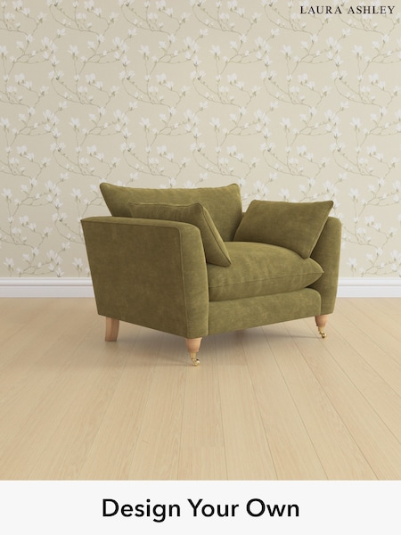 Alwyn Velvet/Olive Green Casterton By Laura Ashley (W46796) | £1,000