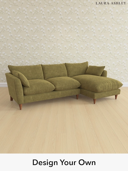 Alwyn Velvet/Olive Green Casterton By Laura Ashley (W46796) | £2,175