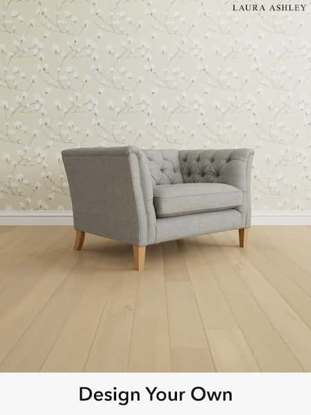 Anneliese/Steel Grey Chatsworth Button Back By Laura Ashley (W46831) | £1,150