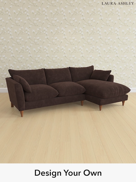 Alwyn Velvet/Chocolate Brown Casterton By Laura Ashley (W46835) | £2,175