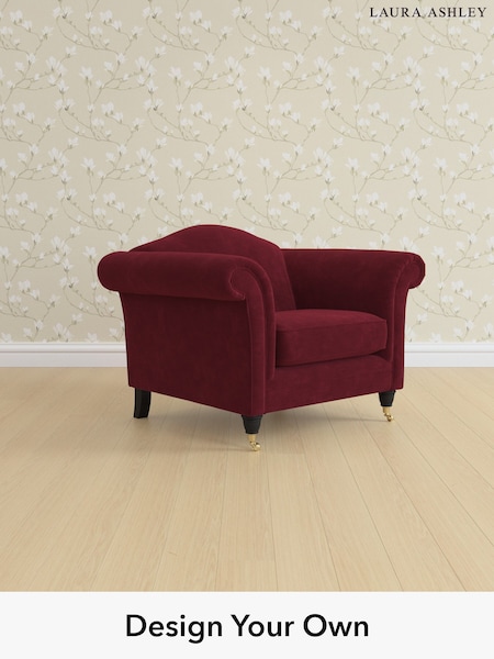 Alwyn Velvet/Burgundy Red Gloucester By Laura Ashley (W46839) | £850