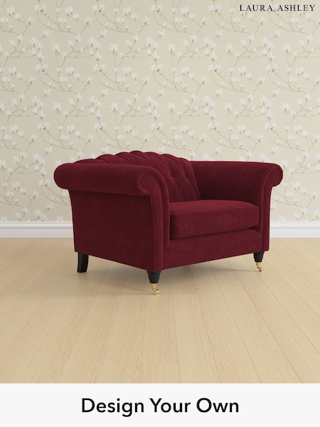 Alwyn Velvet/Burgundy Red Gloucester Button Back By Laura Ashley (W46840) | £1,050