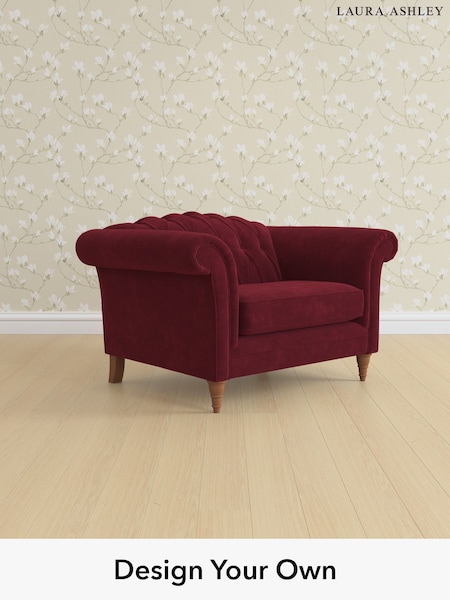 Alwyn Velvet/Burgundy Red Gloucester Button Back By Laura Ashley (W46840) | £1,050
